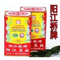 阳江桥牌豆豉400克 盒装原味黑豆豉农家风味豆鼓 广东特产 เต้าซี่กล่องแดง