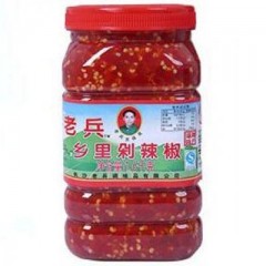 湖南老兵剁椒1.6kg /瓶剁辣椒 พริกขี้หนูสับ(ขวดใหญ่)