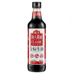 海天 金标生抽 500ml 调味品 经典酱油炒菜点蘸火锅蘸料调味料HADAY(ขวด) ฉลากทอง