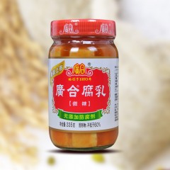 广合微辣腐乳335g 嫩腐乳无防腐剂 红辣豆腐乳 B331 เต้าหู้