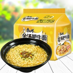 康师傅方便面金汤肥牛/黑胡椒牛排/日式豚骨袋装泡面速食面 คังพรีเมี่ยม