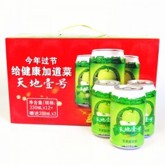 天地壹号苹果醋饮料330mlX15罐/箱天地一号 น้ำแอปเปิ้ล 1 ลัง