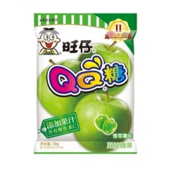 旺仔QQ糖小包装袋20g果汁软糖青苹果味  เยลลี่QQ รสแอปเปิ้ล 20 กรัม