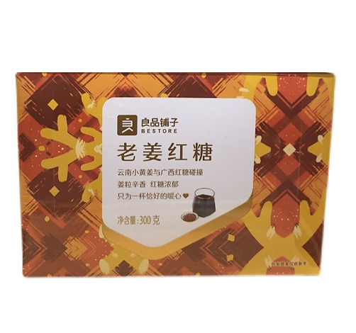 良品铺子 老姜红糖 300克（10小包）น้ำขิงแดง ยี่ห้อเหลี่ยงผิ่นผู้จึ 300 กรัม (10 ซองเล็ก)
